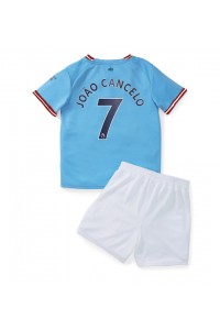Fotbalové Dres Manchester City Joao Cancelo #7 Dětské Domácí Oblečení 2022-23 Krátký Rukáv (+ trenýrky)